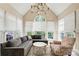 Bright living room with vaulted ceilings, many windows, and comfortable seating at 1900 Denton Walk Ct, Marietta, GA 30062