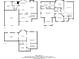 Detailed floor plan of a multi-level house showing the layout of each room and square footage at 3085 Woodbridge Ln, Canton, GA 30114