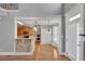 View of kitchen with breakfast bar and hardwood floors at 3085 Woodbridge Ln, Canton, GA 30114
