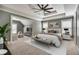Spacious main bedroom suite boasts a tray ceiling, sitting area, and natural light at 3085 Woodbridge Ln, Canton, GA 30114