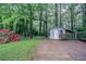 View of backyard shed nestled among trees at 2038 Thomasville Se Dr, Atlanta, GA 30315