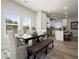 Bright dining room with lots of natural light and a modern, open floor plan at 847 Pensive Run, Dacula, GA 30019