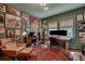 Cozy office featuring hardwood floors and lots of wall art at 703 Cumberland Ne Cir, Atlanta, GA 30306