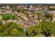 Neighborhood aerial view showcases the surrounding community, sports fields, and landscaping at 200 Heaton Park Dr, Decatur, GA 30030