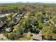 A beautiful aerial view capturing the neighborhood, lush treetops, and the Atlanta skyline at 200 Heaton Park Dr, Decatur, GA 30030