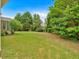 Lush green backyard with mature trees, providing a serene outdoor space at 57 Craig Meadows Ln, Douglasville, GA 30134