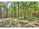 Spacious backyard area surrounded by mature trees and lush greenery at 4336 Yancey Rd, Douglasville, GA 30135