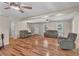 Bright living room with hardwood floors and neutral colors, perfect for relaxation at 4336 Yancey Rd, Douglasville, GA 30135