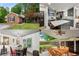 Real estate collage showing the kitchen, front of house and covered back porch at 1899 Cooper Landing Se Dr, Smyrna, GA 30080