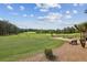 Beautiful view of the lush green golf course featuring mature trees and manicured lawns on a bright day at 9075 Preston Ln, Suwanee, GA 30024