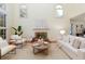 Bright living room featuring a fireplace, neutral decor, and large windows for ample natural light and comfort at 3711 Spinnaker Cir, Alpharetta, GA 30005