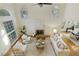 Bright living room with fireplace, vaulted ceilings, and lots of natural light at 3711 Spinnaker Cir, Alpharetta, GA 30005