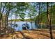 Beautiful lake view featuring a private dock with boat slips, ideal for waterfront living at 6477 Old Shadburn Ferry Rd, Buford, GA 30518