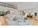 Open-concept living space featuring a gourmet kitchen and a stylish living area at 1010 Lake Shore Overlook, Alpharetta, GA 30005