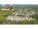 Scenic aerial view of a neighborhood nestled in a lush, green landscape at 622 Rocky Creek Pt, Woodstock, GA 30188
