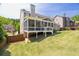 A large screened porch overlooks the grassy backyard at 622 Rocky Creek Pt, Woodstock, GA 30188