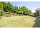 A well maintained and landscaped backyard at 622 Rocky Creek Pt, Woodstock, GA 30188