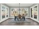 Dining area with natural light and backyard views creating a serene dining atmosphere at 909 Sunny Meadows Lane, Marietta, GA 30062