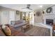 Open living space with a fireplace, comfortable seating, and stylish accents at 4247 Windward Ln, Norcross, GA 30093