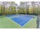 Community tennis courts with blue surface surrounded by greenery at 539 Riverbirch Trce, Stone Mountain, GA 30087