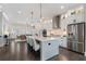 Bright kitchen with a large island, stainless steel appliances, and an open layout flowing into the dining area at 825 Maplewood Dr, Roswell, GA 30075