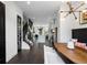 Open-concept home design connecting dining area, kitchen and staircase at 2328 Mason Drive Dr, Atlanta, GA 30316