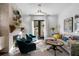 Stylish living room featuring a fireplace, hardwood floors, and modern furniture at 2328 Mason Drive Dr, Atlanta, GA 30316