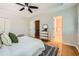 The main bedroom has a ceiling fan, and plenty of space for a closet and storage at 3664 Bonnie Glenn Ln, Tucker, GA 30084