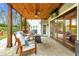The expansive patio offers ample seating and an outdoor television, perfect for relaxing at 7430 Polo Hl, Cumming, GA 30040