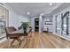 Bright office with hardwood floors, modern desk and a view of the exterior at 120 Huntcliff Pt, Atlanta, GA 30350