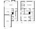Floor plan showcasing layout for the first and second stories with dimensions at 1379 Vintage Pointe Dr, Lawrenceville, GA 30044