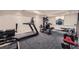 Basement gym with carpet, recessed lights and exercise equipment at 7155 Roswell Rd # 15, Atlanta, GA 30328