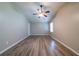 Bright bedroom with ceiling fan and vaulted ceilings at 1171 Bailing Dr, Lawrenceville, GA 30043