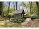 Charming shed with cottage feel, surrounded by a well-manicured lawn and beautiful landscaping at 259 Dartmoor Cir, Atlanta, GA 30328