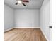 An empty bedroom with wood-look flooring and ceiling fan, offering a neutral canvas for personalization at 515 Federal Se Ter, Atlanta, GA 30315