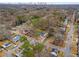 An aerial view shows the neighborhood's proximity to a city skyline surrounded by beautiful mature trees at 770 Waters Sw Dr, Atlanta, GA 30310