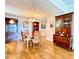 Traditional dining room with hardwood floors, a chandelier, and classic wooden furniture at 195 14Th Ne St # 1507, Atlanta, GA 30309