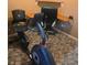 An office and workout area is set up with a stationary bike at 4620 Oak Grove Cir, Cumming, GA 30028