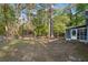 Expansive backyard with lush greenery, partially fenced and featuring a screened-in porch for enjoying the outdoors at 2341 Cedar Dr, Lawrenceville, GA 30043
