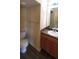 Clean bathroom with a new toilet, vanity, and new fixtures at 237 Summergate Ln, Villa Rica, GA 30180