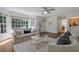 Bright living room features large windows, neutral decor, and hardwood floors at 4366 Karls Gate Dr, Marietta, GA 30068