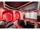 Cozy home theater with plush seating, projector screen, and accent lighting at 322 Tupelo Tr Trl, Canton, GA 30114