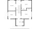 Detailed second-floor plan highlighting the layout of bedrooms, bathrooms, and hall at 4504 Union Hill Rd, Canton, GA 30115