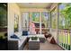 Relaxing screened porch with comfortable seating and views of the lush backyard at 4504 Union Hill Rd, Canton, GA 30115
