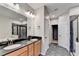Lovely bathroom with black granite counters, dual sinks, and a walk in shower at 1668 Sabastian Ne Pt, Atlanta, GA 30329
