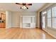 Spacious living room with wood floors, custom built ins and ample light at 1668 Sabastian Ne Pt, Atlanta, GA 30329