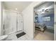 Bright bathroom with a walk-in shower, and adjoins the main bedroom at 5157 Madeline, Stone Mountain, GA 30083