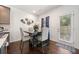Bright dining area with a table and chairs, alongside an exterior door and stylish decor at 5157 Madeline, Stone Mountain, GA 30083