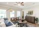 Cozy living room featuring neutral tones, recessed lighting, and a ceiling fan at 233 Silver Leaf Trce, Douglasville, GA 30134