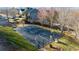 Aerial view of a full-sized basketball court in a residential neighborhood at 4620 Westgate Dr, Cumming, GA 30040
